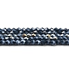 Opaque Solid Color Electroplate Glass Beads Strands GLAA-F029-P4mm-A09-1