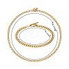 Brass Curb Chain Bracelet & Curb Chain Necklace Sets SJEW-SZ0001-011B-2