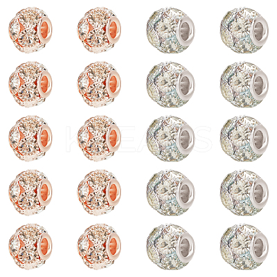 20Pcs 2 Colors Brass Beads RB-AR0001-07-1