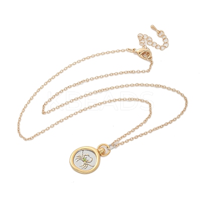 Brass Twelve Constellations Tarot Pendant Necklaces NJEW-Q006-01F-G-1