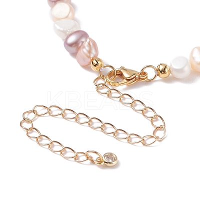 Vintage Natural Pearl Beaded Necklace for Women NJEW-JN03787-01-1