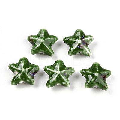 Handmade Porcelain Beads PORC-N008-09K-1