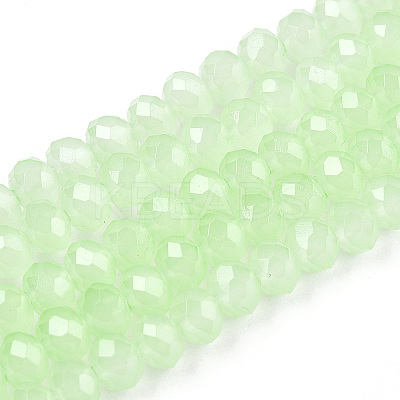 Baking Paint Imitation Jade Glass Bead Strands LS-DGLA-A034-J8MM-A03-1