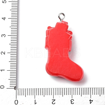 Christmas Opaque Resin Pendants RESI-A049-05O-1
