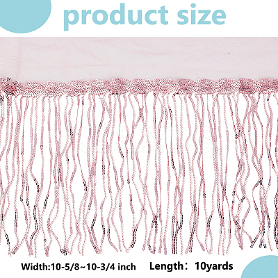 Polyester Tassel Lace Ribbon OCOR-WH0070-175A-1