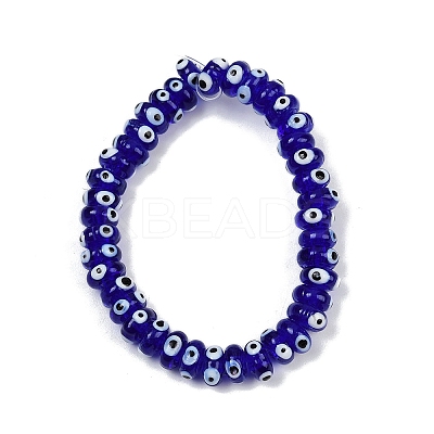 Handmade Evil Eye Lampwork Beads Strands LAMP-A007-02B-01-1