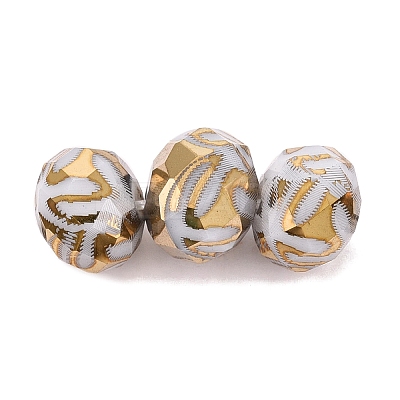 Electroplate Glass Beads EGLA-N026-01A-E02-1
