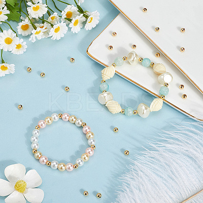 Rack Plating and PVD Vacuum Plating Brass Round Spacer Beads FIND-SP0002-24E-1