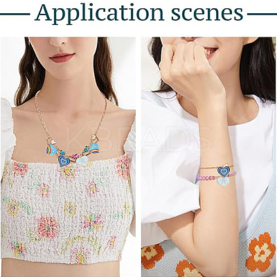 30Pcs 15 Styles Alloy Enamel Pendants ENAM-YW0004-18-1