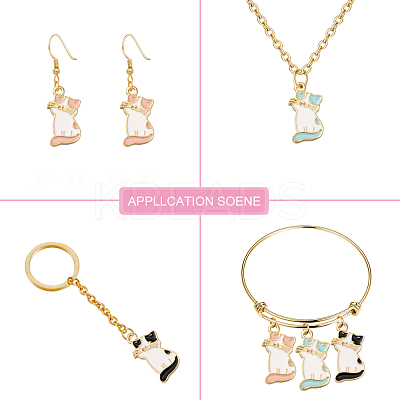 30Pcs 3 Colors Alloy Enamel Pendants PALLOY-CJ0002-04-1