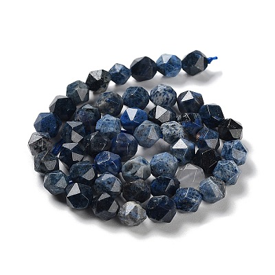 Natural Dumortierite Quartz Beads Strands G-G030-A04-02-1