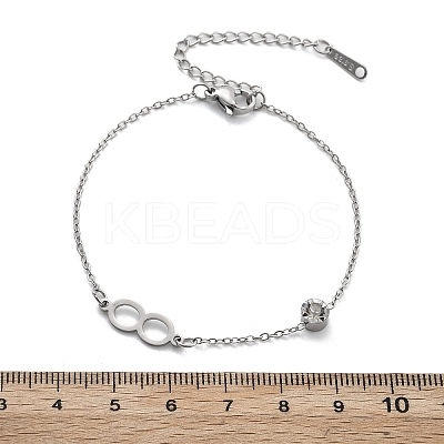 201 Stainless Steel Cable Chain Bracelets BJEW-H205-01C-P-1