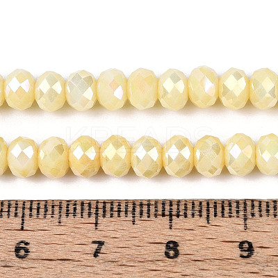 Anti-Tarnish Electroplate Rondelle Glass Beads Strands EGLA-T021-6mm-17-04-1