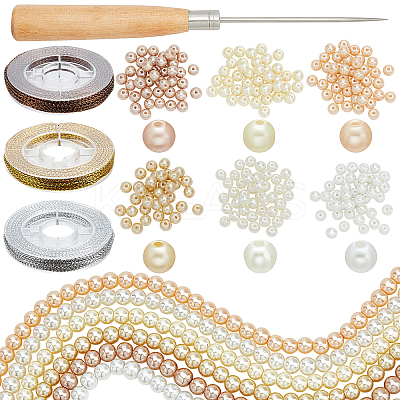 DIY Imitation Pearl Bracelet Necklace Making Kit DIY-PH0009-35-1