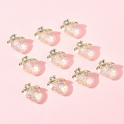 10Pcs Transparent Acrylic Pendants MACR-FS0002-08A-1