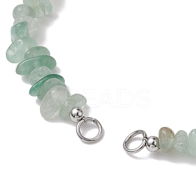 Natural Green Aventurine Chip Nylon Braided Beaded Bracelet Making AJEW-JB01296-06-1