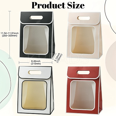 12Pcs 4 Styles Paper Packing Tote Bags ABAG-CJ0001-07-1