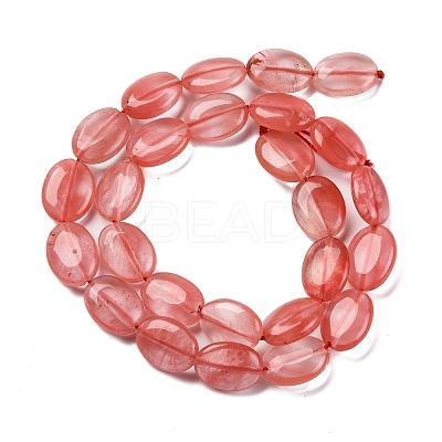 Cherry Quartz Glass Beads Strands G-L605-F02-01-1