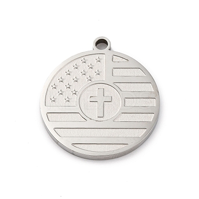 Anti-Tarnish 201 Stainless Steel Pendants STAS-R002-10P-1