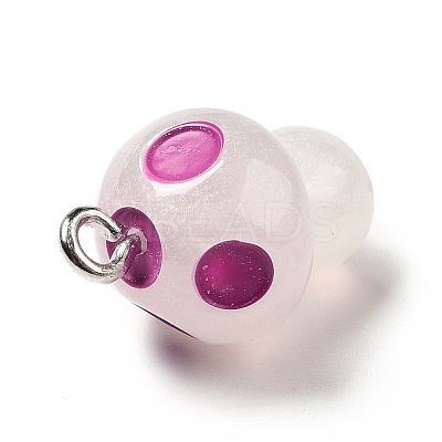 Spray Painted Luminous Resin Pendants RESI-A017-05-1