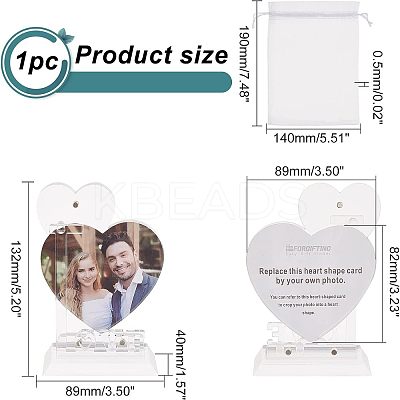 Transparent Acrylic Photo Frame Stands DJEW-WH0018-25-1