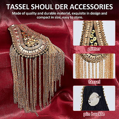 2Pcs Iron & Glass Epaulettes Costume Accessories DIY-FH0009-04A-1