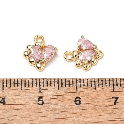 Brass Micro Pave Cubic Zirconia Pendants KK-A259-16G-1
