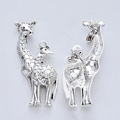 Tibetan Style Alloy Big Pendants TIBE-R316-019AS-RS-1