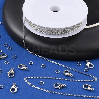 DIY 3m Brass Cable Chain Jewelry Making Kit DIY-YW0005-75P-1
