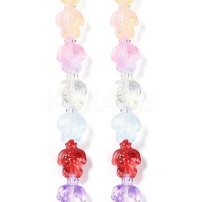Transparent Glass Enamel Beads Strands GLAA-B021-06A-1