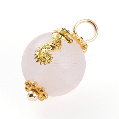 Natural Rose Quartz & Amethyst & Lapis Lazuli Pendants PALLOY-JF00591-1