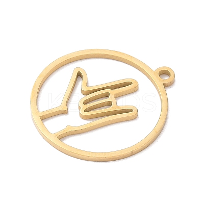 304 Stainless Steel Pendants LS-STAS-Z131-01B-G-1