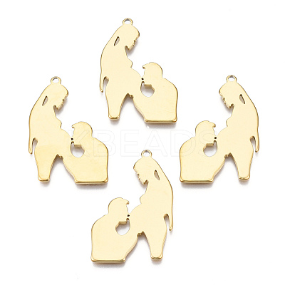 Ion Plating(IP) 201 Stainless Steel Pendants STAS-N098-068LG-1