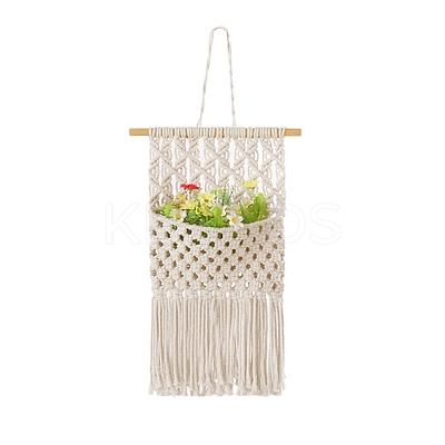 Bohemian Macrame Woven Cotton Magazine Holder PW-WG27705-03-1