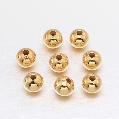 Brass Round Spacer Beads KK-TAG0001-04-1