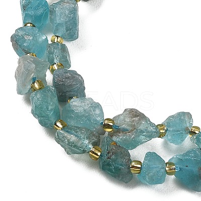 Raw Rough Natural Blue Apatite Beads Strands G-D101-A09-1