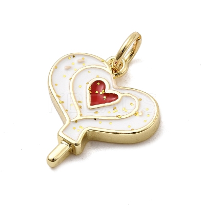 Brass Enamel Pendants KK-P338-32G-01-1