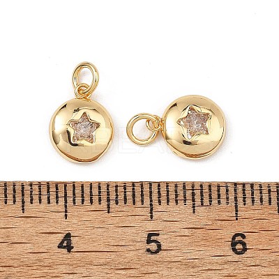 SHEGRACE Brass Clear Cubic Zirconia Charms XGRQ3P594-593G-1