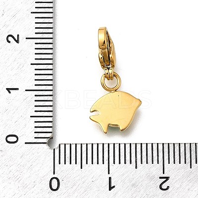 Fish 304 Stainless Steel Enamel Pendant Decorations STAS-R159-48G-02-1