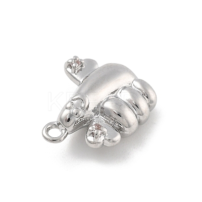 Brass Micro Pave Cubic Zirconia Pendants KK-D283-20P-1