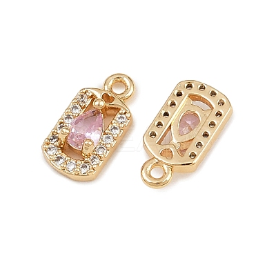 Brass Micro Pave Cubic Zirconia Pendants KK-K407-33G-07-1