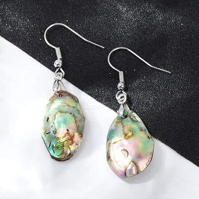 Abalone Shell/Paua Shell Jewelry Sets SJEW-E032-02-1