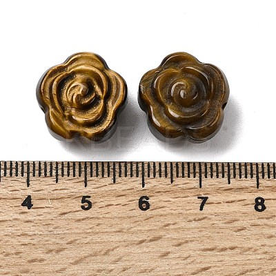 Natural Tiger Eye Carved Beads G-L636-C05-01-1