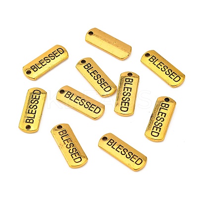 Tibetan Style Alloy Rectangle with Word Blessed Pendants LS-TIBEP-Q043-060AG-RS-1
