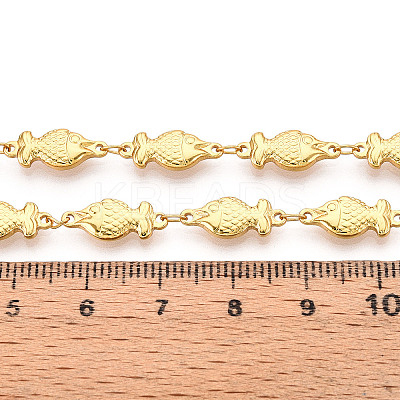 Ocean Theme Brass Fish Link Chains CHC-T017-01F-1