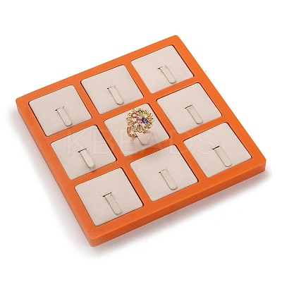Resin Artificial Marble Finger Rings Display Tray LS-AJEW-I048-02-1