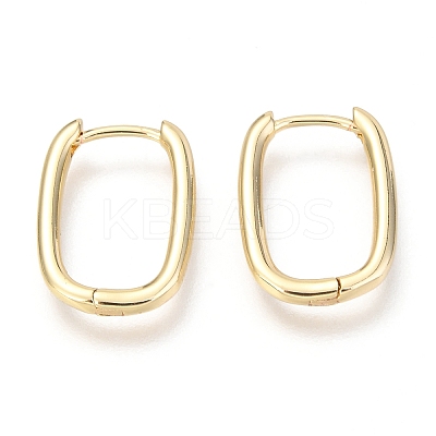 Brass Huggie Hoop Earrings LS-EJEW-F245-07G-1