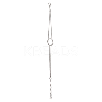 304 Stainless Steel Snake Chain Bracelets for Women BJEW-JB13359-1