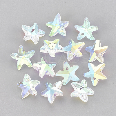 Glass Rhinestone Charms RGLA-T148-21A-1