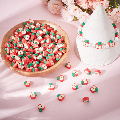 Handmade Polymer Clay Beads CLAY-SC0001-52-1